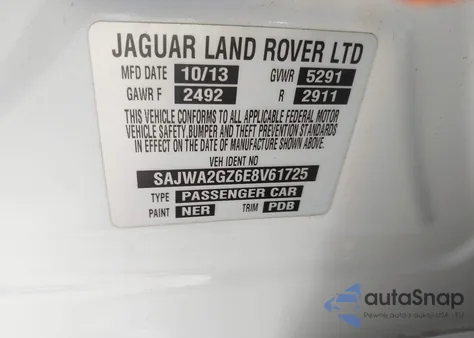 2014 Jaguar Xj Xjl Portfolio z USA, uszkodzony, nr VIN SAJWA2GZ6E8V61725